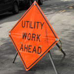 Utility Work Ahead Sign 150x150