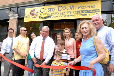 Crispy Dough Pizzeria ribbon cutting