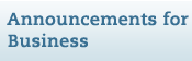 Announcements for Business