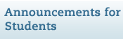 Announcements for Students