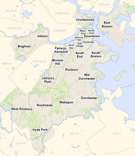 Map of Boston's Neighborhoods