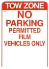 Temporary No Parking sign